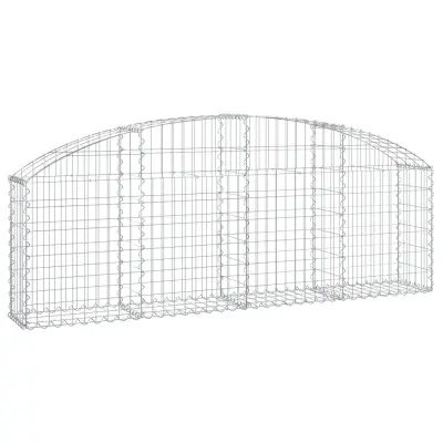 vidaXL Obokana gabonska košara 200x30x60/80 cm pocinkano železo