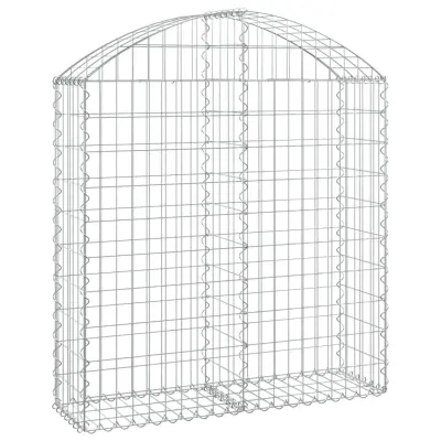 vidaXL Obokana gabionska košara 100x30x100/120 cm pocinkano železo