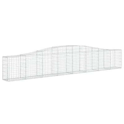 vidaXL Obokana gabonska košara 400x30x60/80 cm pocinkano železo