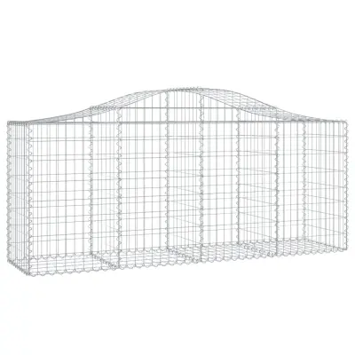 vidaXL Obokana gabonska košara 200x50x80/100 cm pocinkano železo