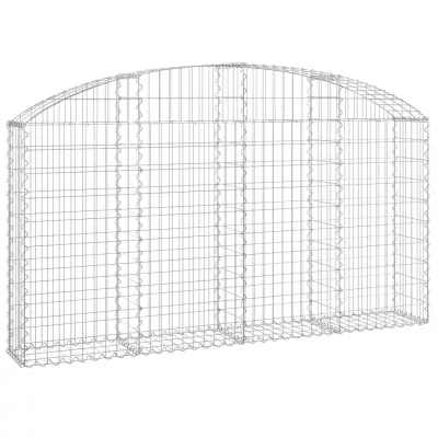 vidaXL Obokana gabonska košara 200x30x100/120 cm pocinkano železo