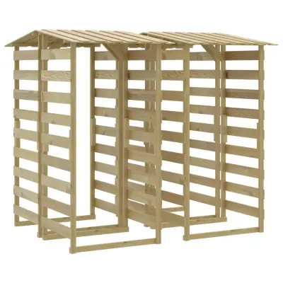vidaXL Pergola s streho 4 kosi 100x90x200 cm impregnirana borovina