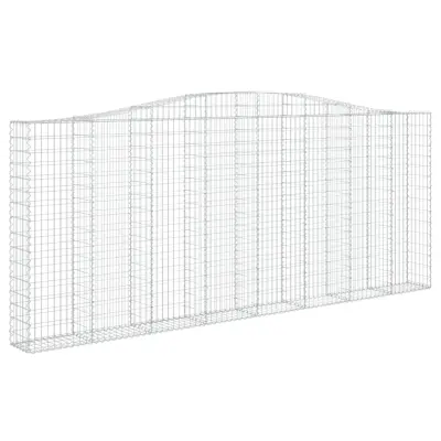 vidaXL Obokana gabonska košara 400x30x160/180 cm pocinkano železo