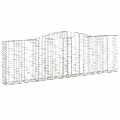 vidaXL Obokana gabonska košara 400x30x120/140 cm pocinkano železo