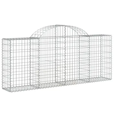 vidaXL Obokana gabonska košara 200x30x80/100 cm pocinkano železo