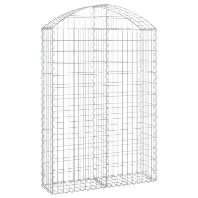 vidaXL Obokana gabonska košara 100x30x140/160 cm pocinkano železo