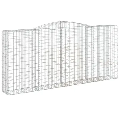 vidaXL Obokana gabonska košara 400x50x180/200 cm pocinkano železo