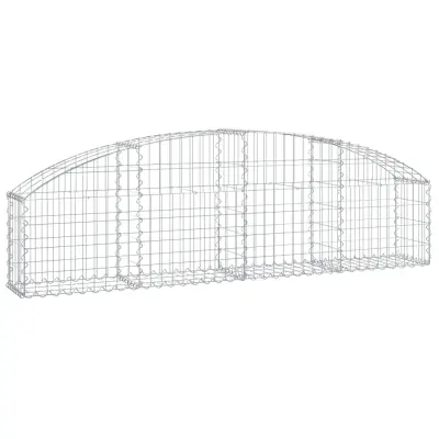 vidaXL Obokana gabionska košara 200x30x40/60 cm pocinkano železo