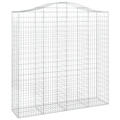 vidaXL Obokana gabonska košara 200x50x200/220 cm pocinkano železo