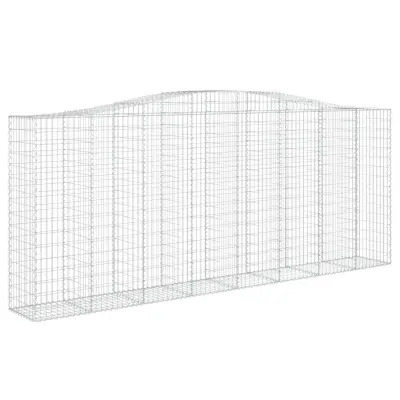 vidaXL Obokana gabonska košara 400x50x160/180 cm pocinkano železo