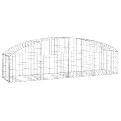 vidaXL Obokana gabonska košara 200x50x40/60 cm pocinkano železo