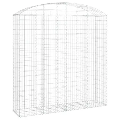 vidaXL Obokana gabonska košara 200x50x200/220 cm pocinkano železo