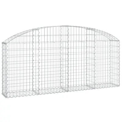 vidaXL Obokana gabonska košara 200x30x80/100 cm pocinkano železo