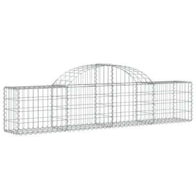 vidaXL Obokana gabionska košara 200x30x40/60 cm pocinkano železo