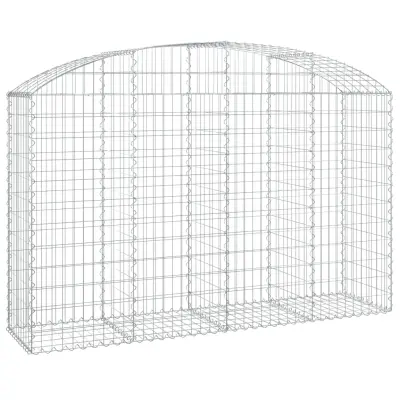 vidaXL Obokana gabonska košara 200x50x120/140 cm pocinkano železo