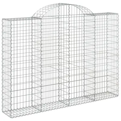 vidaXL Obokana gabonska košara 200x30x140/160 cm pocinkano železo
