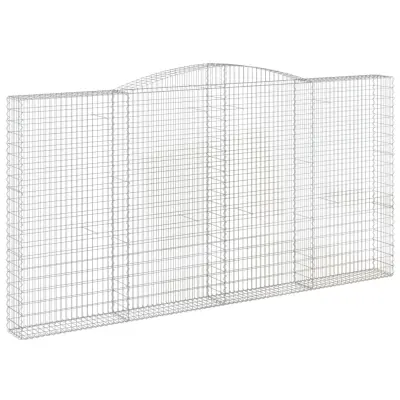 vidaXL Obokana gabonska košara 400x30x200/220 cm pocinkano železo