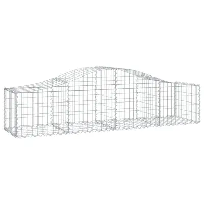vidaXL Obokana gabonska košara 200x50x40/60 cm pocinkano železo