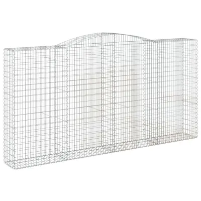 vidaXL Obokana gabonska košara 400x50x200/220 cm pocinkano železo