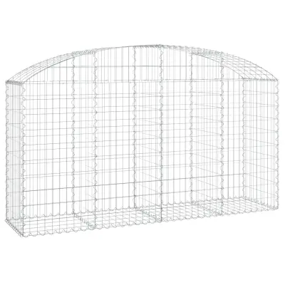vidaXL Obokana gabonska košara 200x50x100/120 cm pocinkano železo