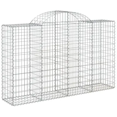 vidaXL Obokana gabonska košara 200x50x120/140 cm pocinkano železo