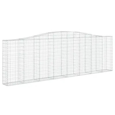 vidaXL Obokana gabonska košara 400x30x120/140 cm pocinkano železo