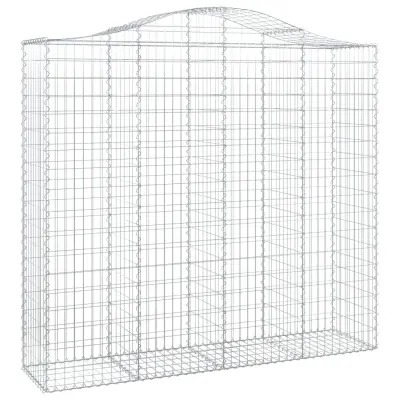 vidaXL Obokana gabonska košara 200x50x180/200 cm pocinkano železo