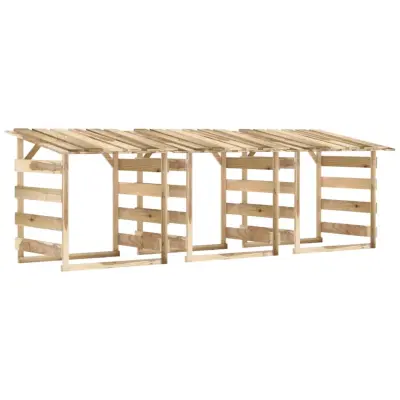 vidaXL Pergola s streho 3 kosi 100x90x100 cm impregnirana borovina
