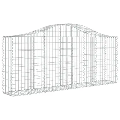 vidaXL Obokana gabonska košara 200x30x80/100 cm pocinkano železo