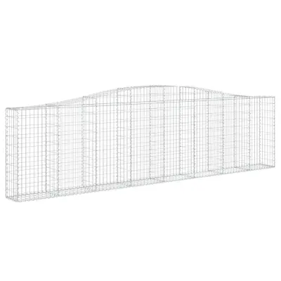 vidaXL Obokana gabonska košara 400x30x100/120 cm pocinkano železo