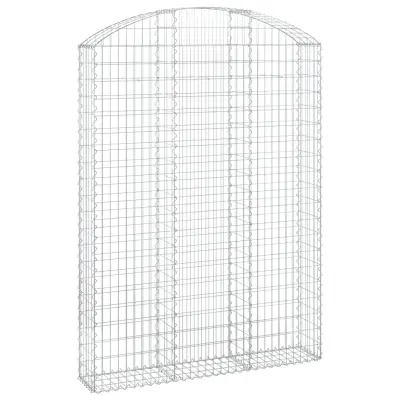 vidaXL Obokana gabonska košara 150x30x200/220 cm pocinkano železo