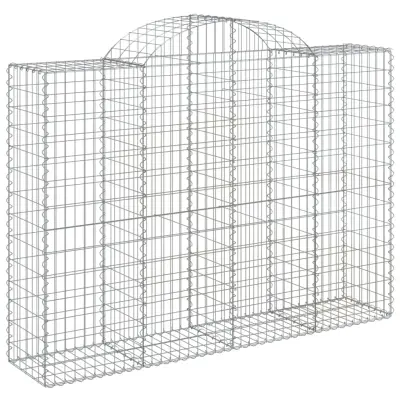 vidaXL Obokana gabonska košara 200x50x140/160 cm pocinkano železo