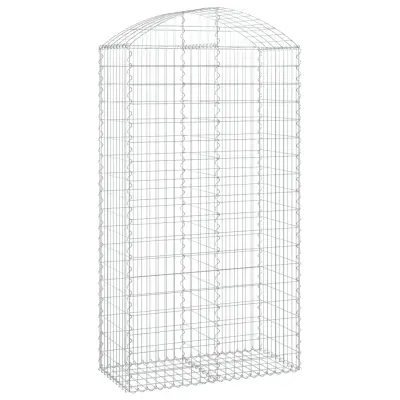 vidaXL Obokana gabonska košara 100x50x180/200 cm pocinkano železo