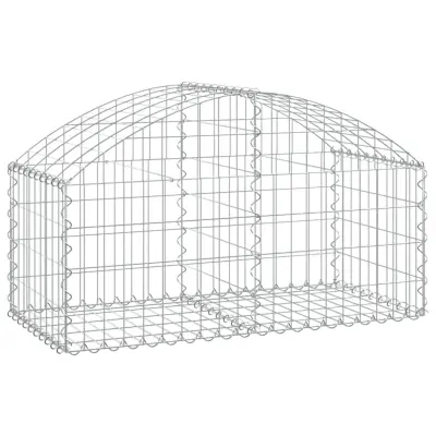 vidaXL Obokana gabonska košara 100x50x40/60 cm pocinkano železo