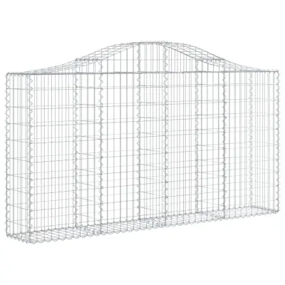 vidaXL Obokana gabonska košara 200x30x100/120 cm pocinkano železo