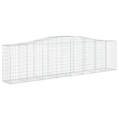 vidaXL Obokana gabonska košara 400x50x100/120 cm pocinkano železo
