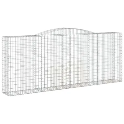 vidaXL Obokana gabonska košara 400x50x160/180 cm pocinkano železo