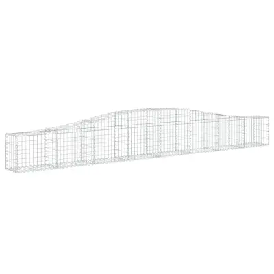 vidaXL Obokana gabionska košara 400x30x40/60 cm pocinkano železo