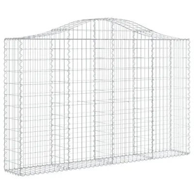 vidaXL Obokana gabonska košara 200x30x120/140 cm pocinkano železo