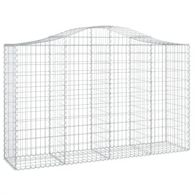 vidaXL Obokana gabonska košara 200x50x120/140 cm pocinkano železo