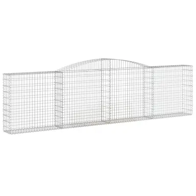 vidaXL Obokana gabonska košara 400x30x100/120 cm pocinkano železo