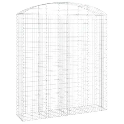 vidaXL Obokana gabonska košara 200x50x220/240 cm pocinkano železo