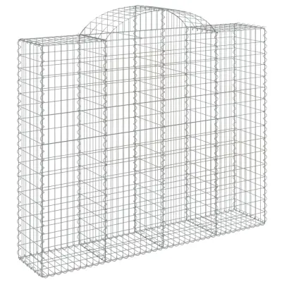 vidaXL Obokana gabonska košara 200x50x160/180 cm pocinkano železo