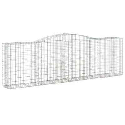vidaXL Obokana gabonska košara 400x50x120/140 cm pocinkano železo