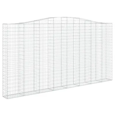 vidaXL Obokana gabonska košara 400x30x200/220 cm pocinkano železo