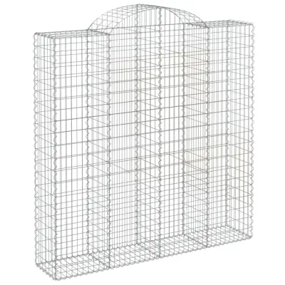 vidaXL Obokana gabonska košara 200x50x200/220 cm pocinkano železo
