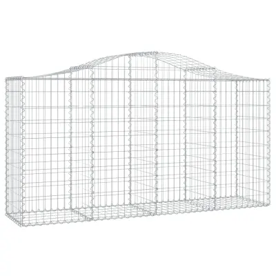 vidaXL Obokana gabonska košara 200x50x100/120 cm pocinkano železo