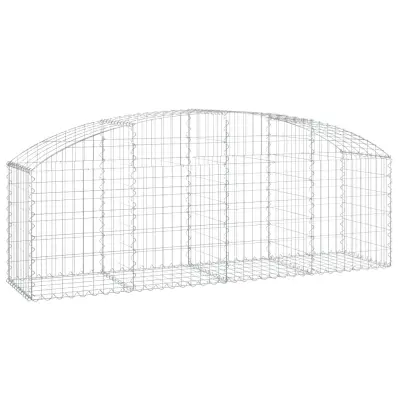 vidaXL Obokana gabonska košara 200x50x60/80 cm pocinkano železo
