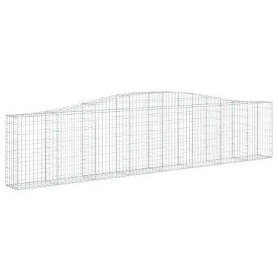 vidaXL Obokana gabonska košara 400x30x80/100 cm pocinkano železo