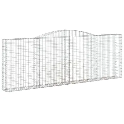 vidaXL Obokana gabonska košara 400x30x140/160 cm pocinkano železo